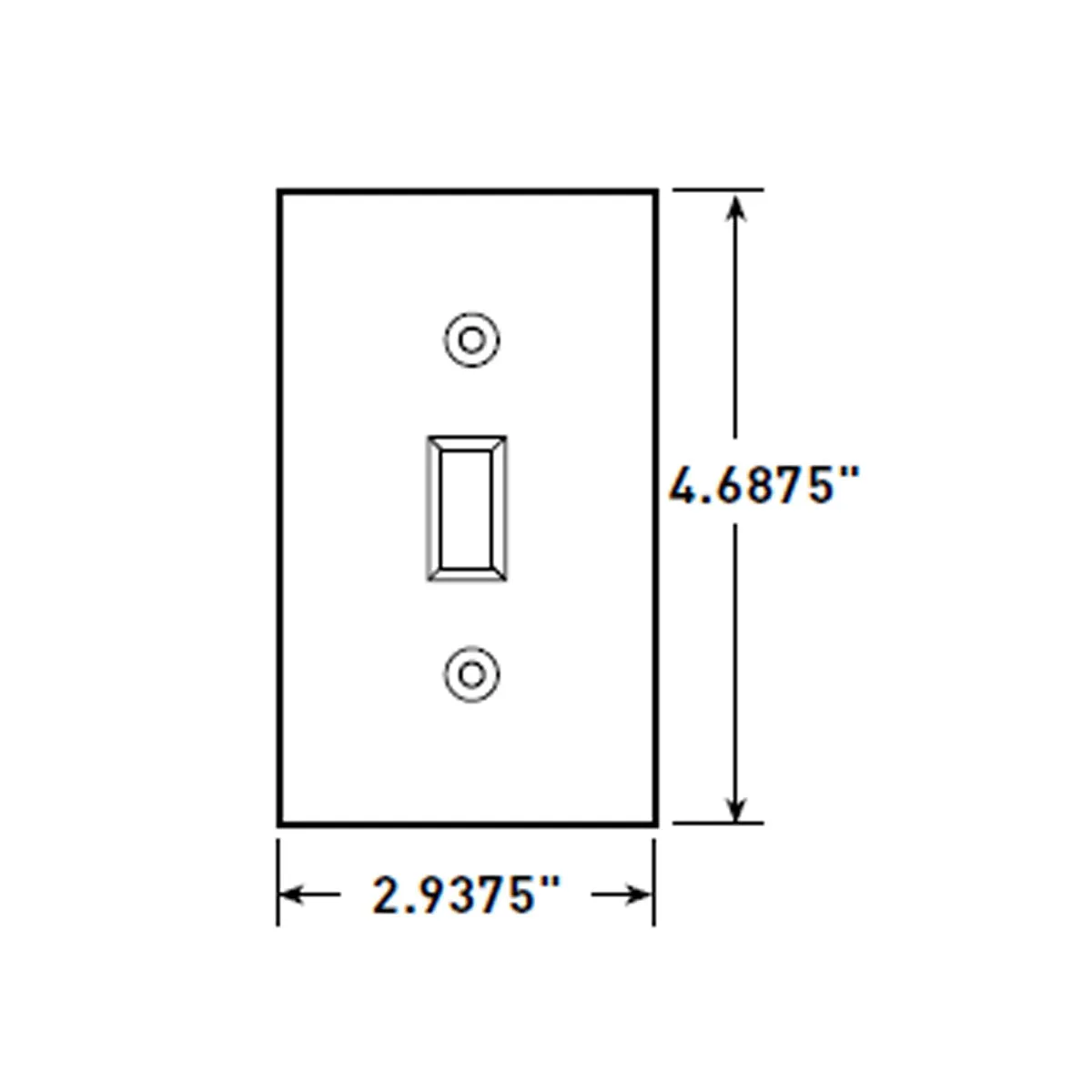 1-Gang Toggle Wall Plate White