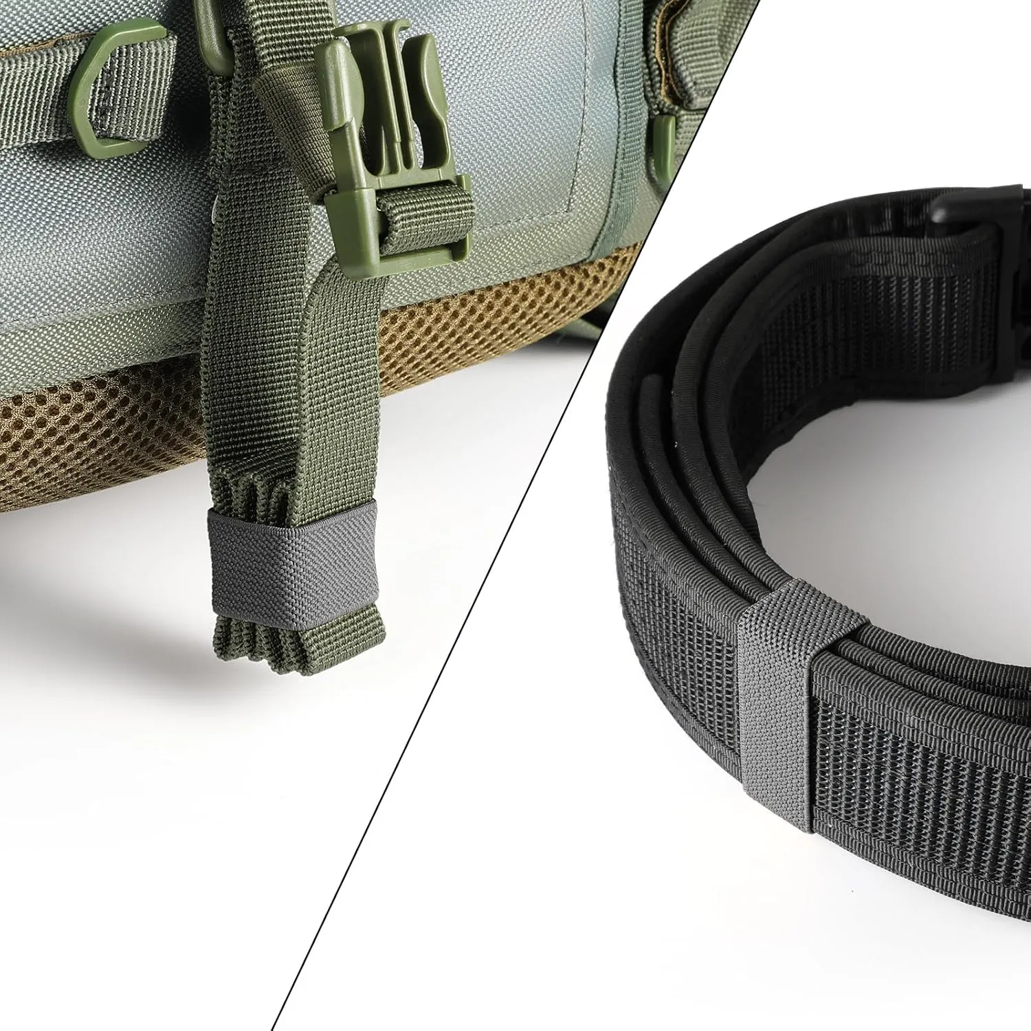 10 Pcs Elastic Belt Keepers Strap Organizers Web Belt Loop Stays Backpack/Harness Straps Holder Retainer Band for 1.5" -2" Wide Belts/Straps