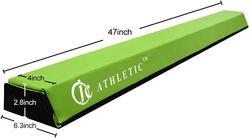 8FT Balance Beam Folding Floor Gymnastic Equipment for Kids toddler Girls Adults Training Practice at Home,Wood Core with Foam Top and Side Covered with Non-Slip PVC