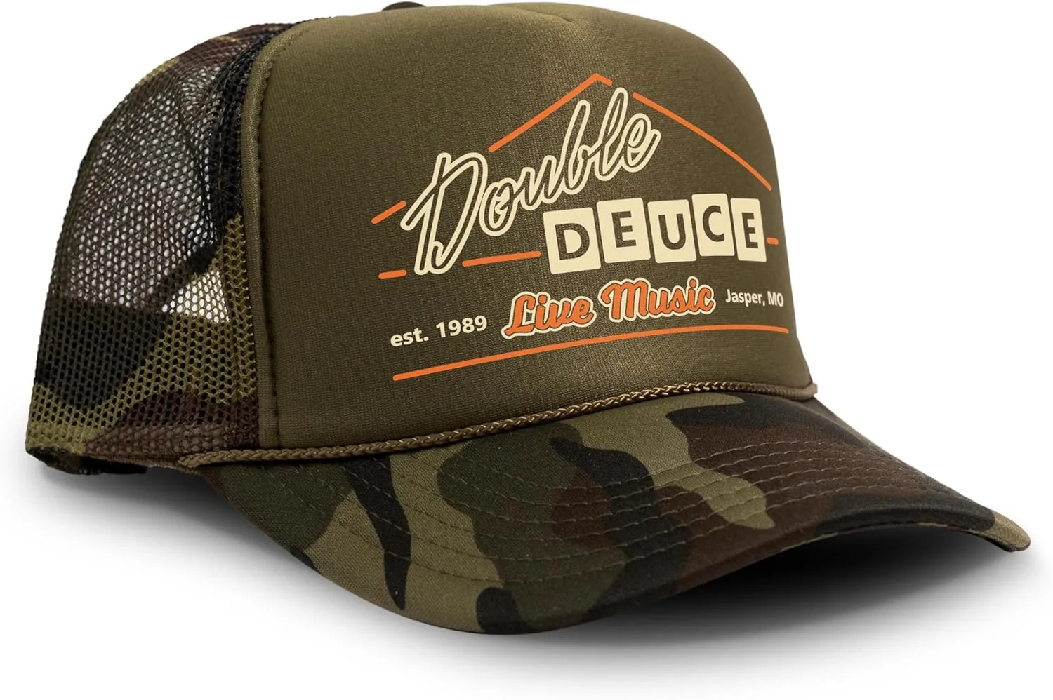 Black Rabbit Road House Double Deuce Logo Retro 80s Snapback Cap