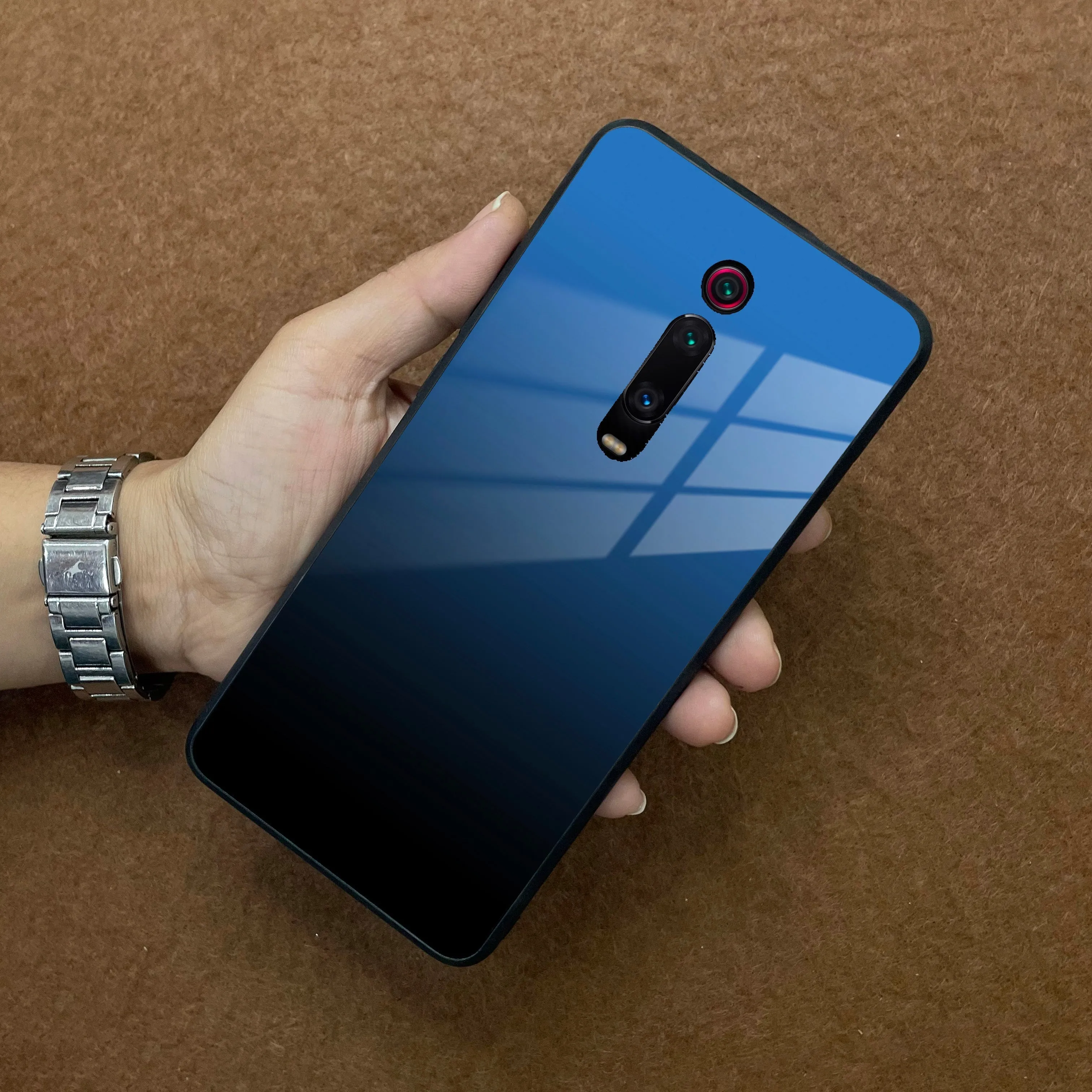 Blue Gradient Glass Case Cover For Redmi/Xiaomi