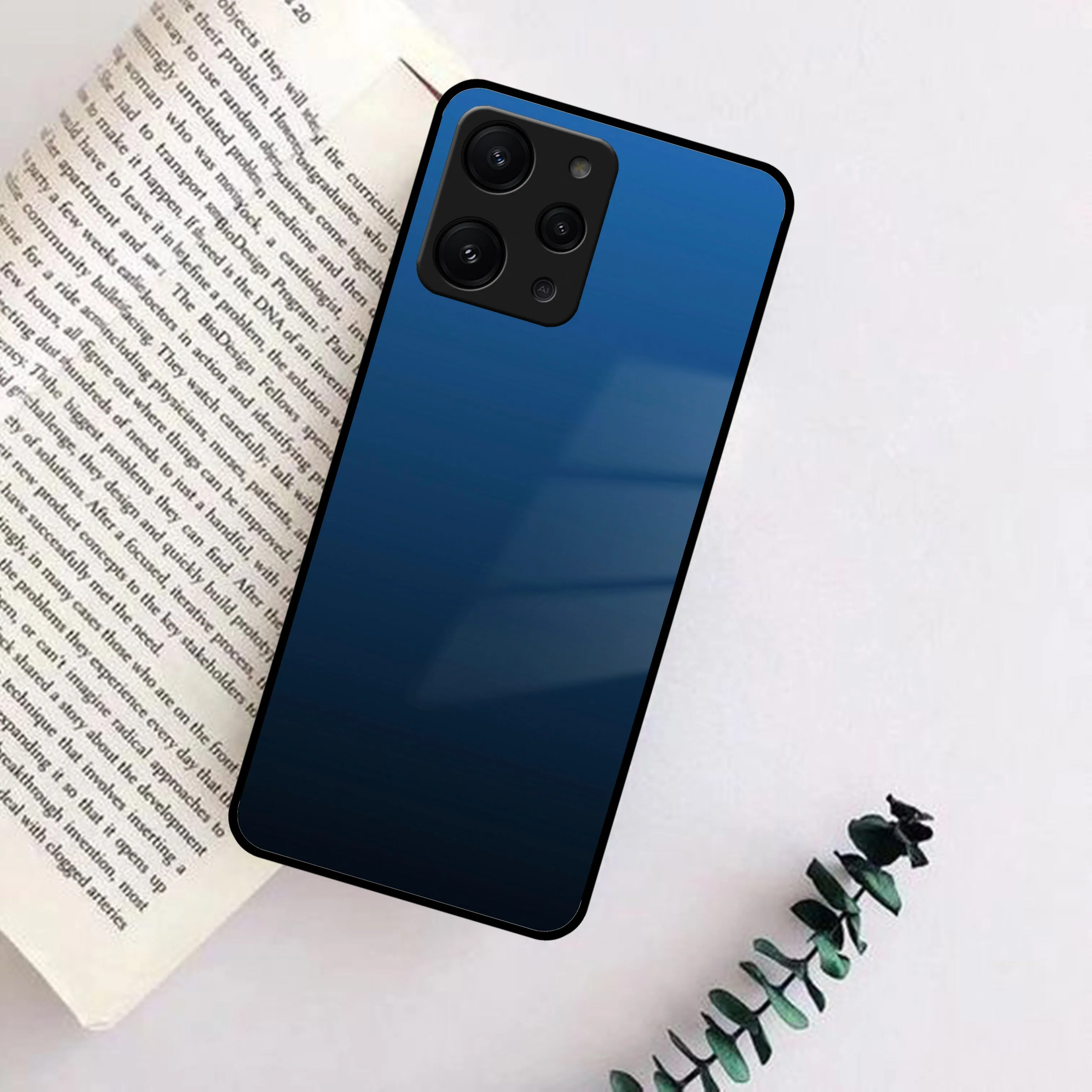 Blue Gradient Glass Case Cover For Redmi/Xiaomi