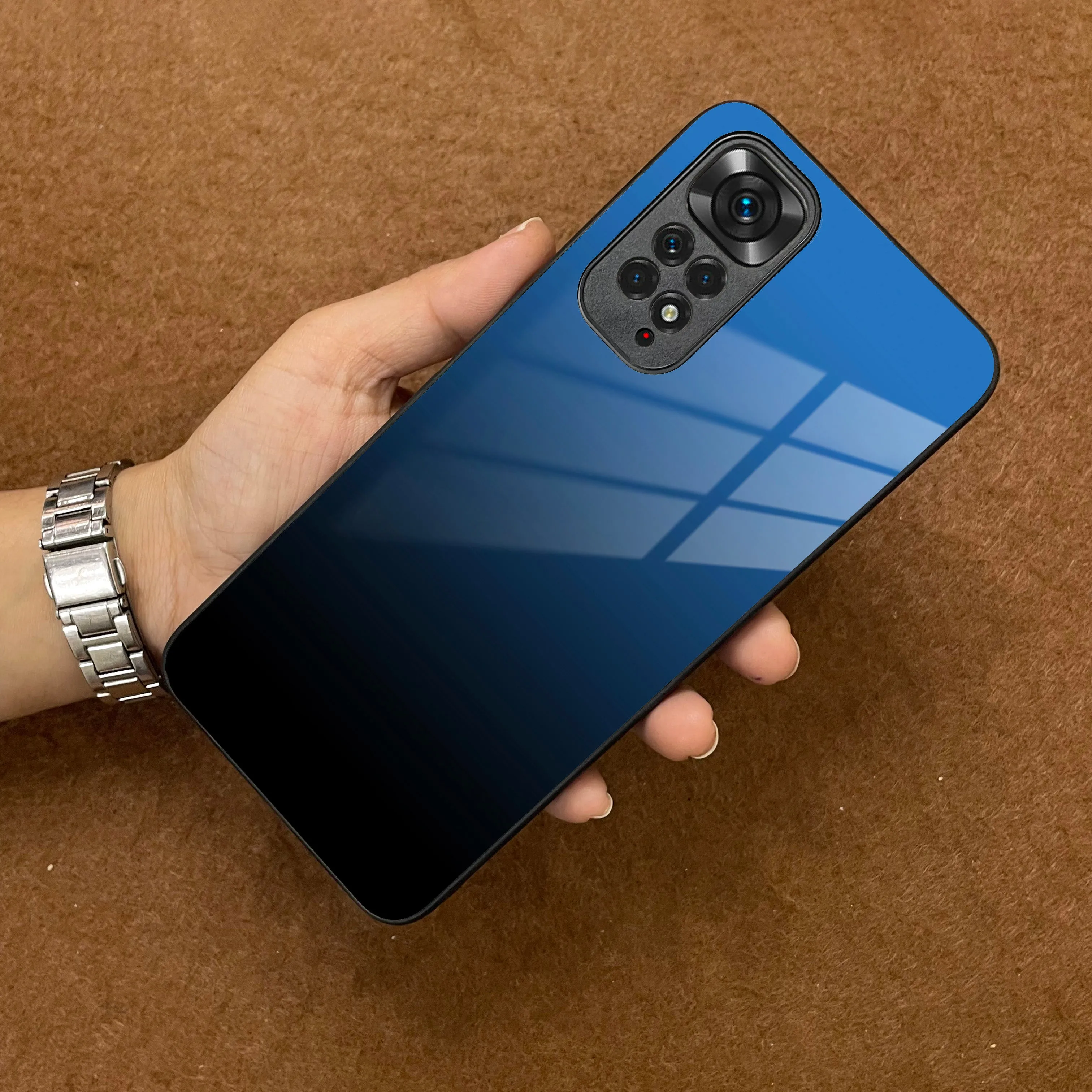 Blue Gradient Glass Case Cover For Redmi/Xiaomi