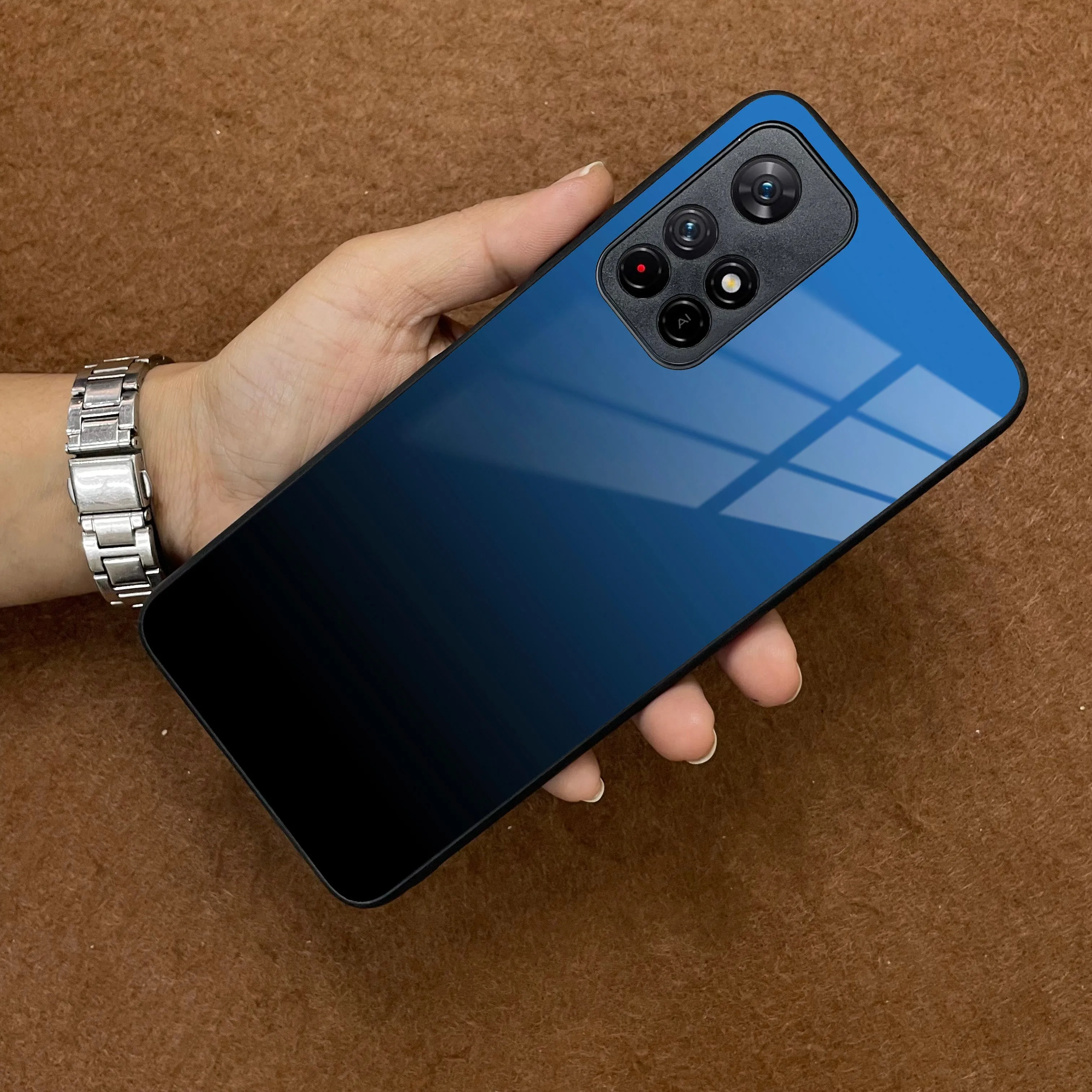 Blue Gradient Glass Case Cover For Redmi/Xiaomi