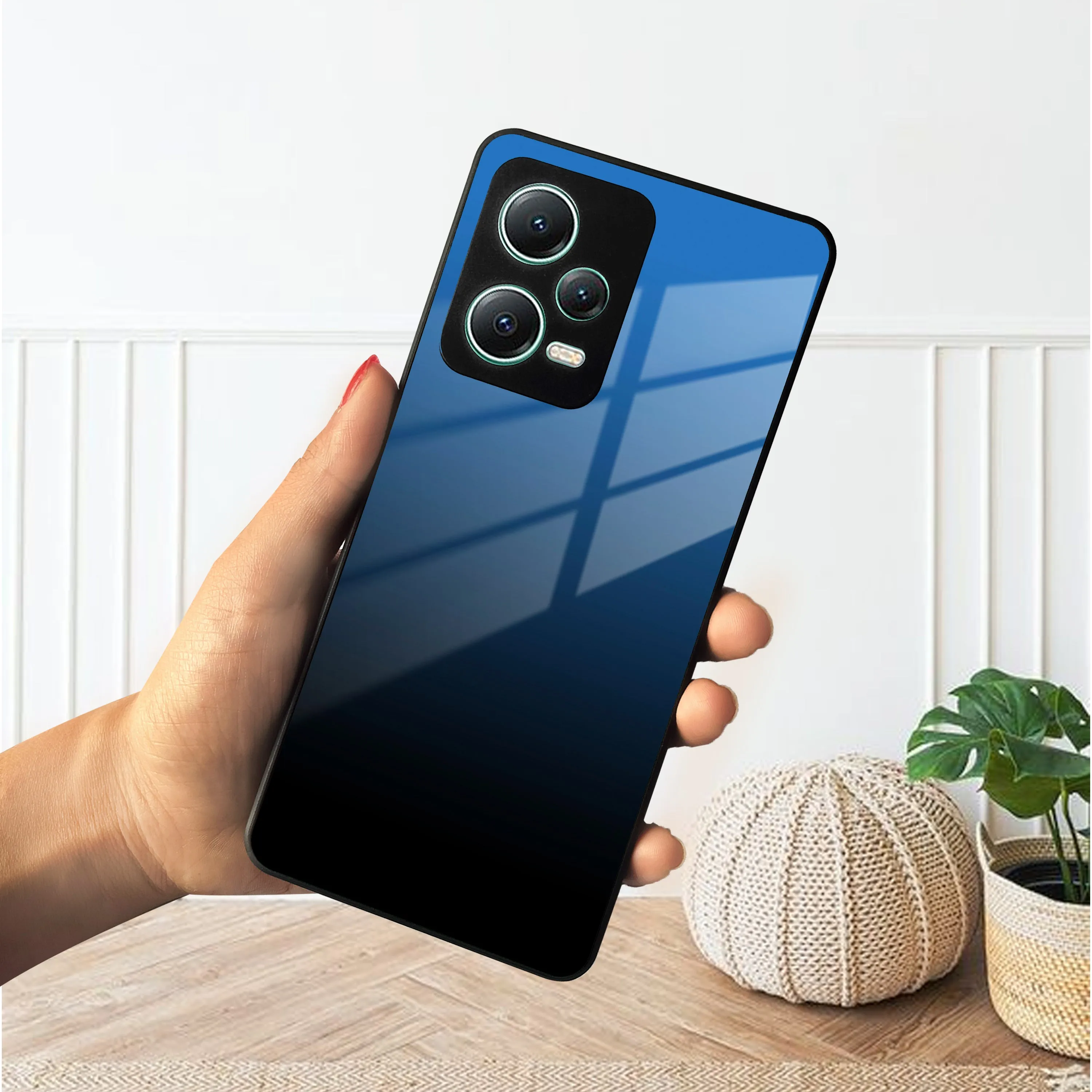 Blue Gradient Glass Case Cover For Redmi/Xiaomi