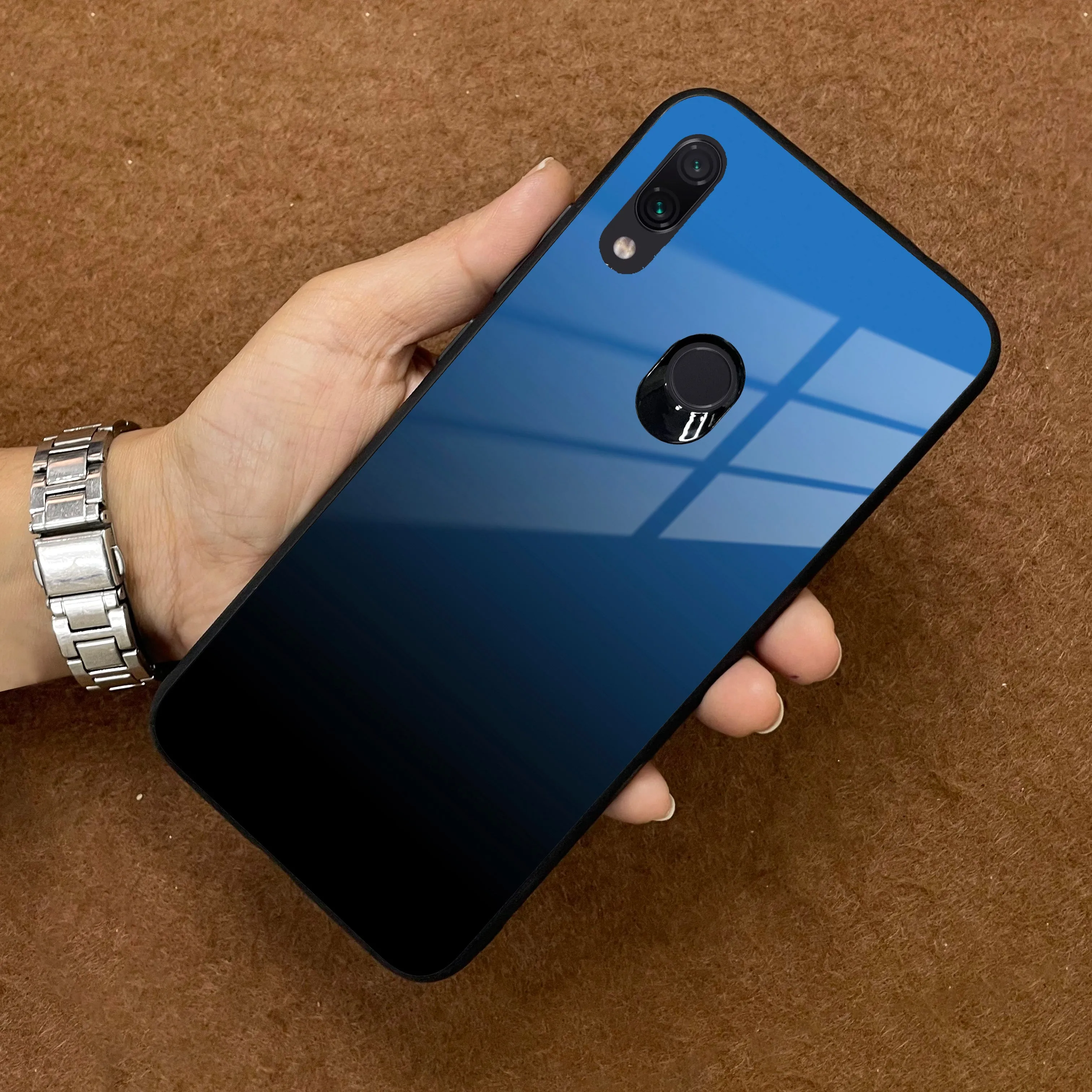 Blue Gradient Glass Case Cover For Redmi/Xiaomi