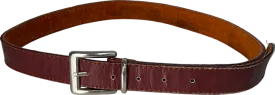 Brown Burgundy Leather Belt