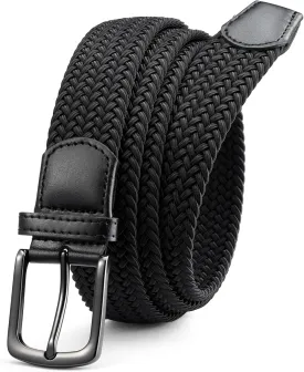CHAOREN Stretch Belts for Men - Braided Elastic Golf Belt for Men 1 3/8"- Gift for Casual Jeans Shorts