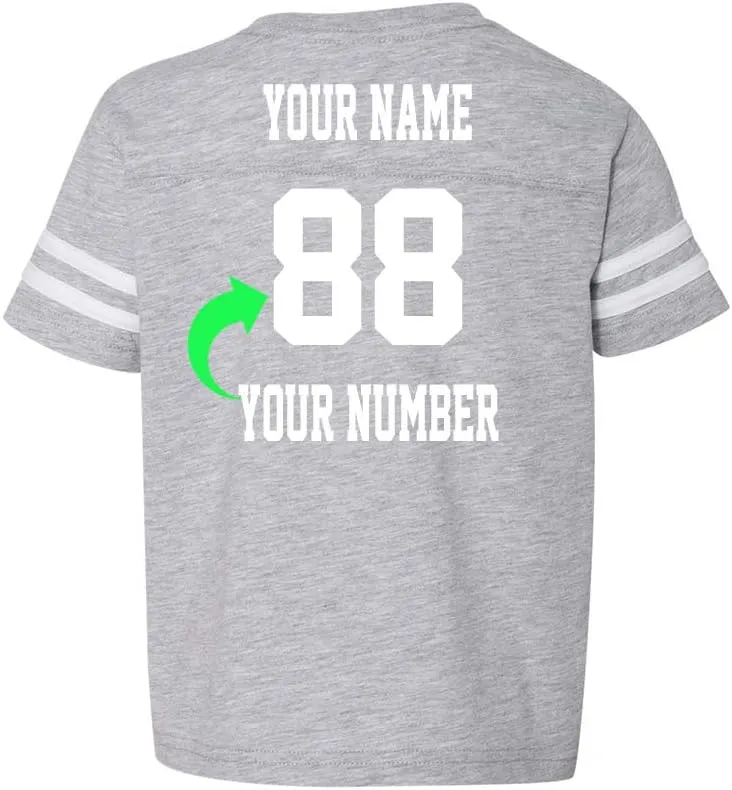 Customized Toddler Jersey Personalized with Your Name and Team Number (Black Solid, 1T)