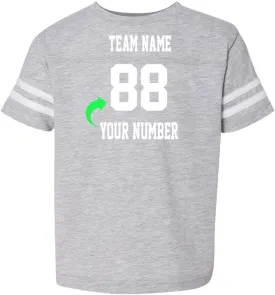 Customized Toddler Jersey Personalized with Your Name and Team Number (Black Solid, 1T)