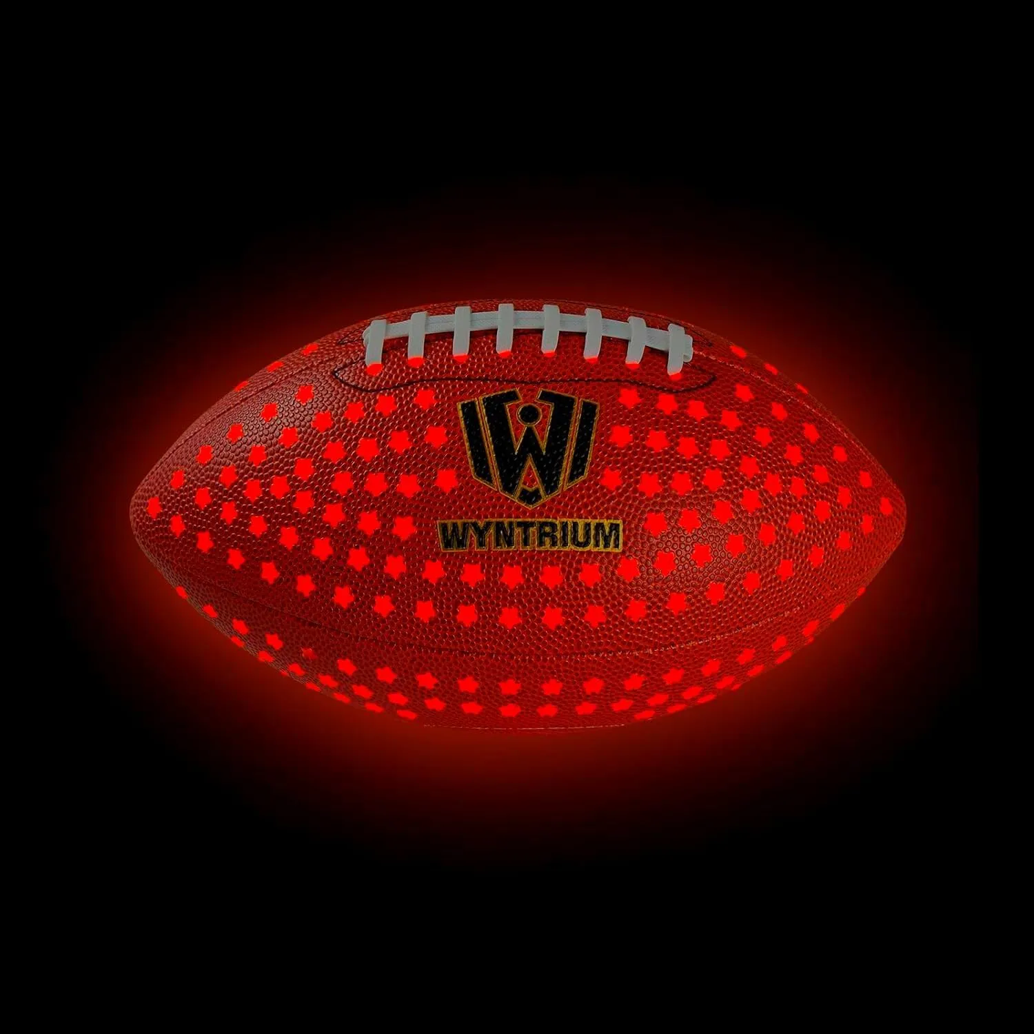 Glow in The Dark Football, Light Up Fooball, LED Leather Football with Air Pump, Perfect for Evening Play, Camping and Beach Fun, Size 6