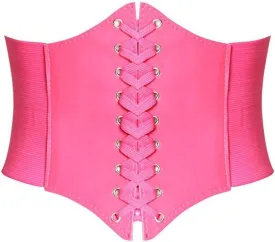 HANERDUN Lace-up Waspie Corset Belts for Women Elastic Waist Belt Tied Retro Wide Belt