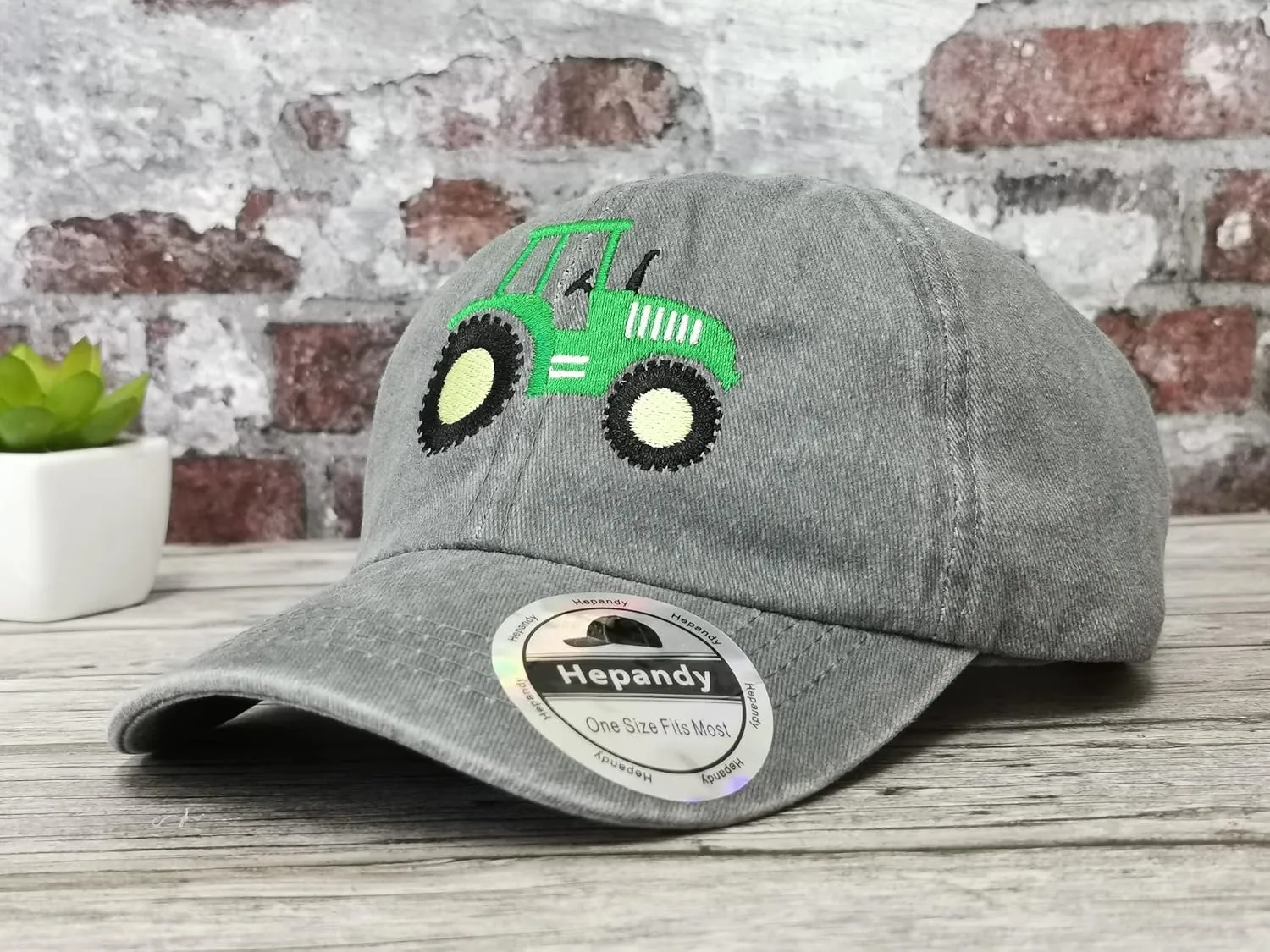 Hepandy Embroidered Farm Tractor Hats for Boys Girls