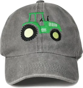Hepandy Embroidered Farm Tractor Hats for Boys Girls