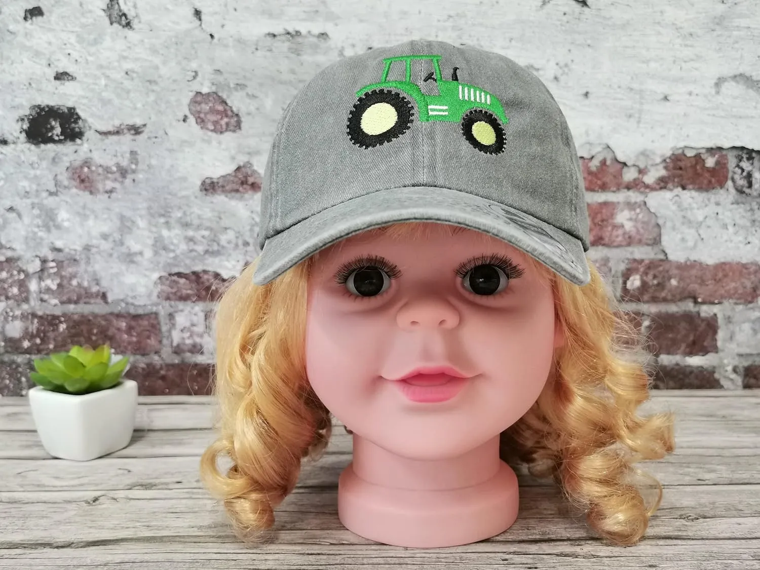 Hepandy Embroidered Farm Tractor Hats for Boys Girls