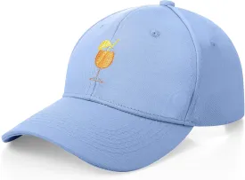 Hercicy Cocktail Cap Aperol Spritz Social Club Gift Trucker Hat Drinking Funny Baseball Cap Adjustable Unisex Baseball Hat (Cocktail,Blue)