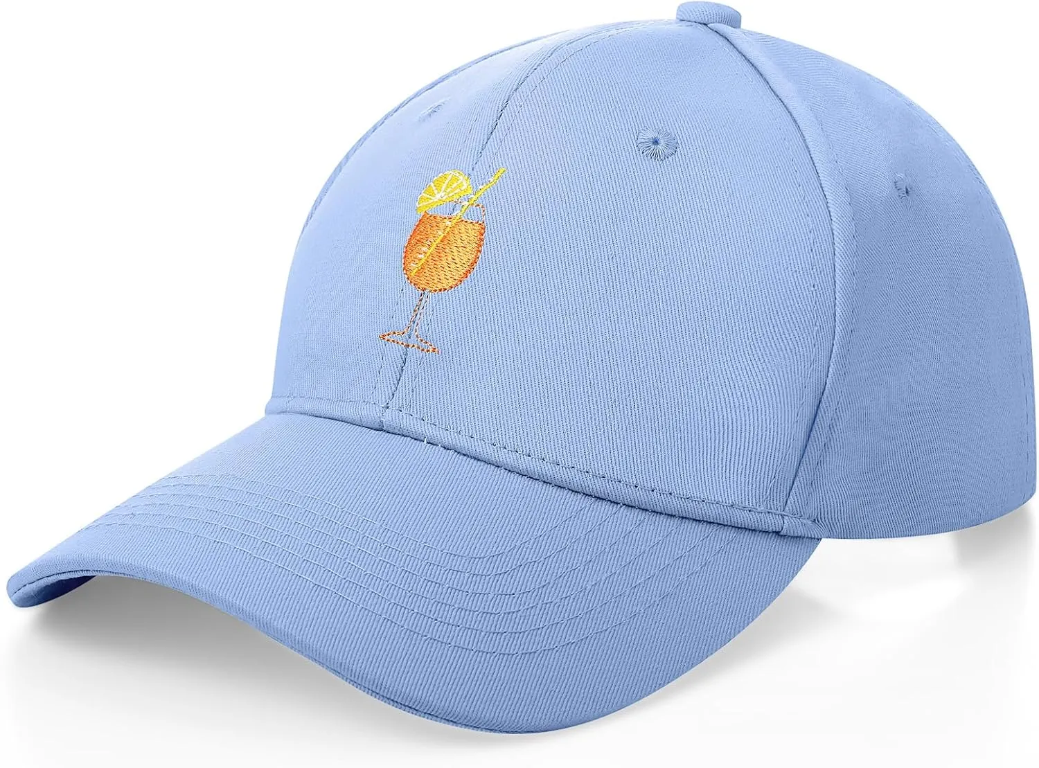 Hercicy Cocktail Cap Aperol Spritz Social Club Gift Trucker Hat Drinking Funny Baseball Cap Adjustable Unisex Baseball Hat (Cocktail,Blue)