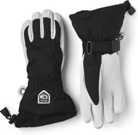 Hestra Women's Heli Ski Female Glove, 5-Finger Leather Snow Glove for Skiing, Snowboarding and Mountaineering