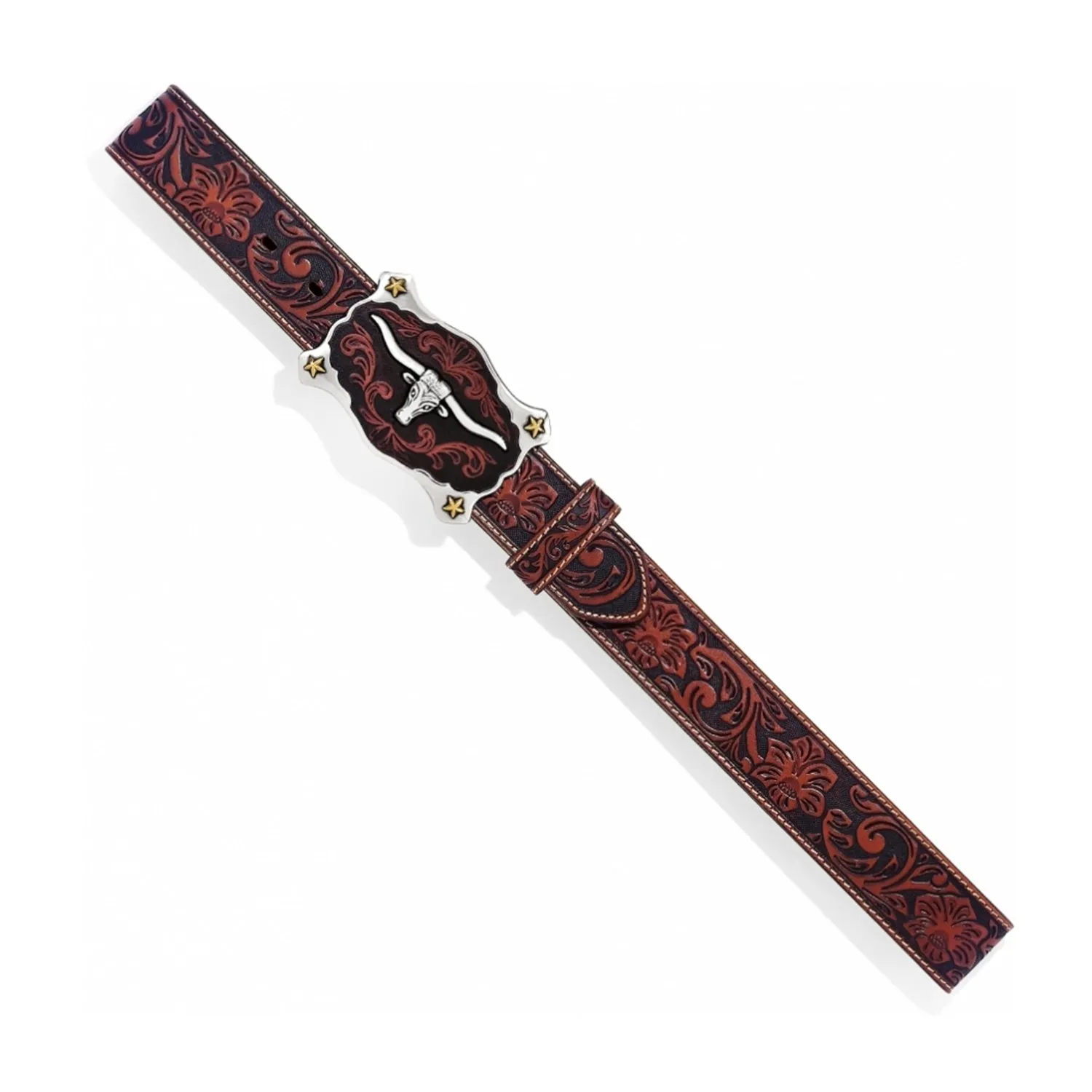 Justin Men's Classic Longhorn Belt Brown