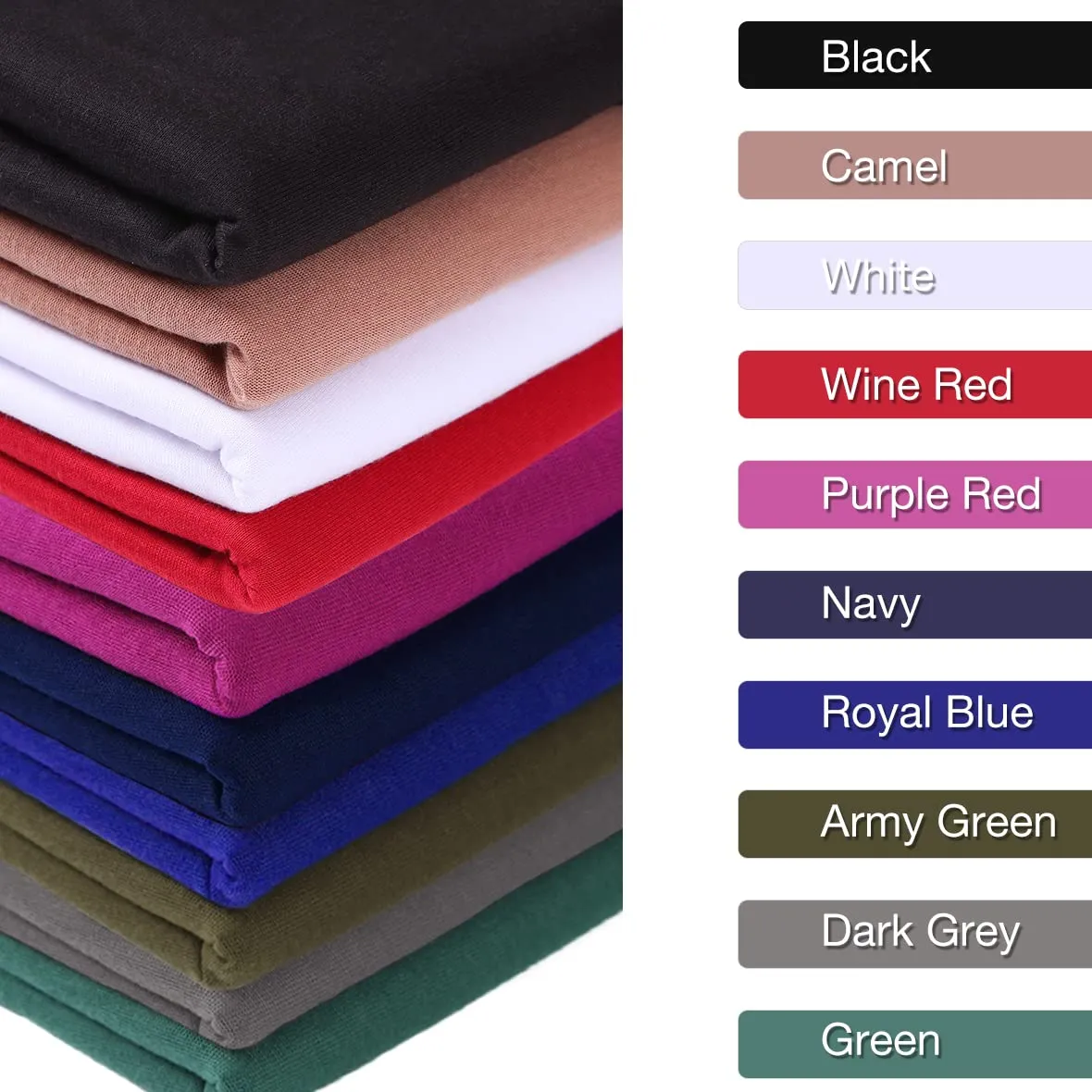 Kachanaa 12 Pieces Stretch Head Scarfs Headbands for Muslim Soft Breathable Head Wraps Turbans Long Hair Hijab Scarves for Women