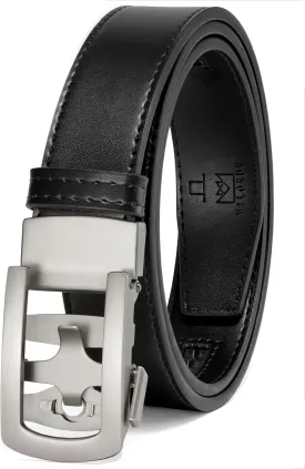 MILORDE Womens Ratchet Leather Dress Belt - Customizable Fit,Fashion & Classic Designs for Dress and Casual 1 1/5"