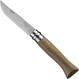 OPINEL No.06-No.09 Premium Woods, Stainless Steel Folding Pocket Knife, Made in France (No.06/Walnut)