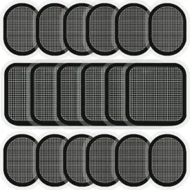 Replacement Gel Pads for All Abdominal Belts, 6 Sets (18 Gel Pads) Black