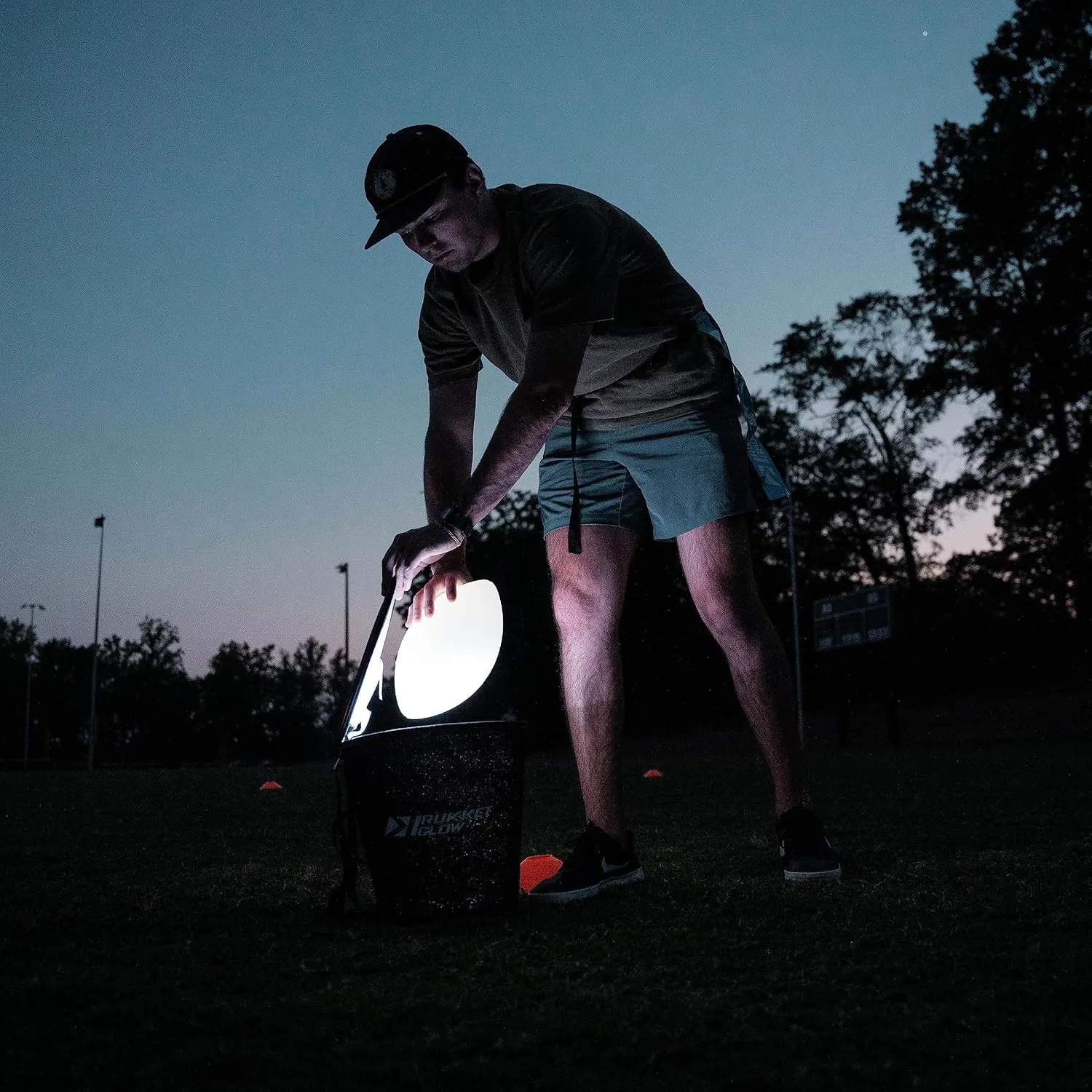 Rukket Glow Quick Charger, LED Recharging Bag for Glow-in-The-Dark Golf, Kickball, Dodgeball, Flag Football, Baseball, Softball, Badminton, Pickleball, and More