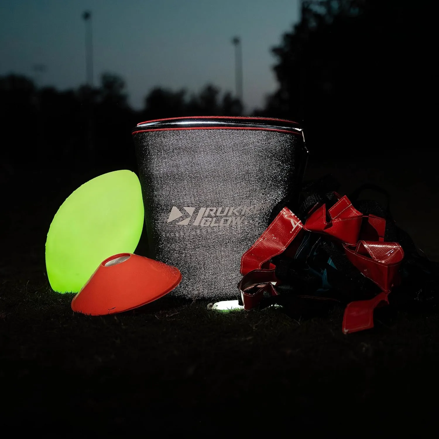 Rukket Glow Quick Charger, LED Recharging Bag for Glow-in-The-Dark Golf, Kickball, Dodgeball, Flag Football, Baseball, Softball, Badminton, Pickleball, and More