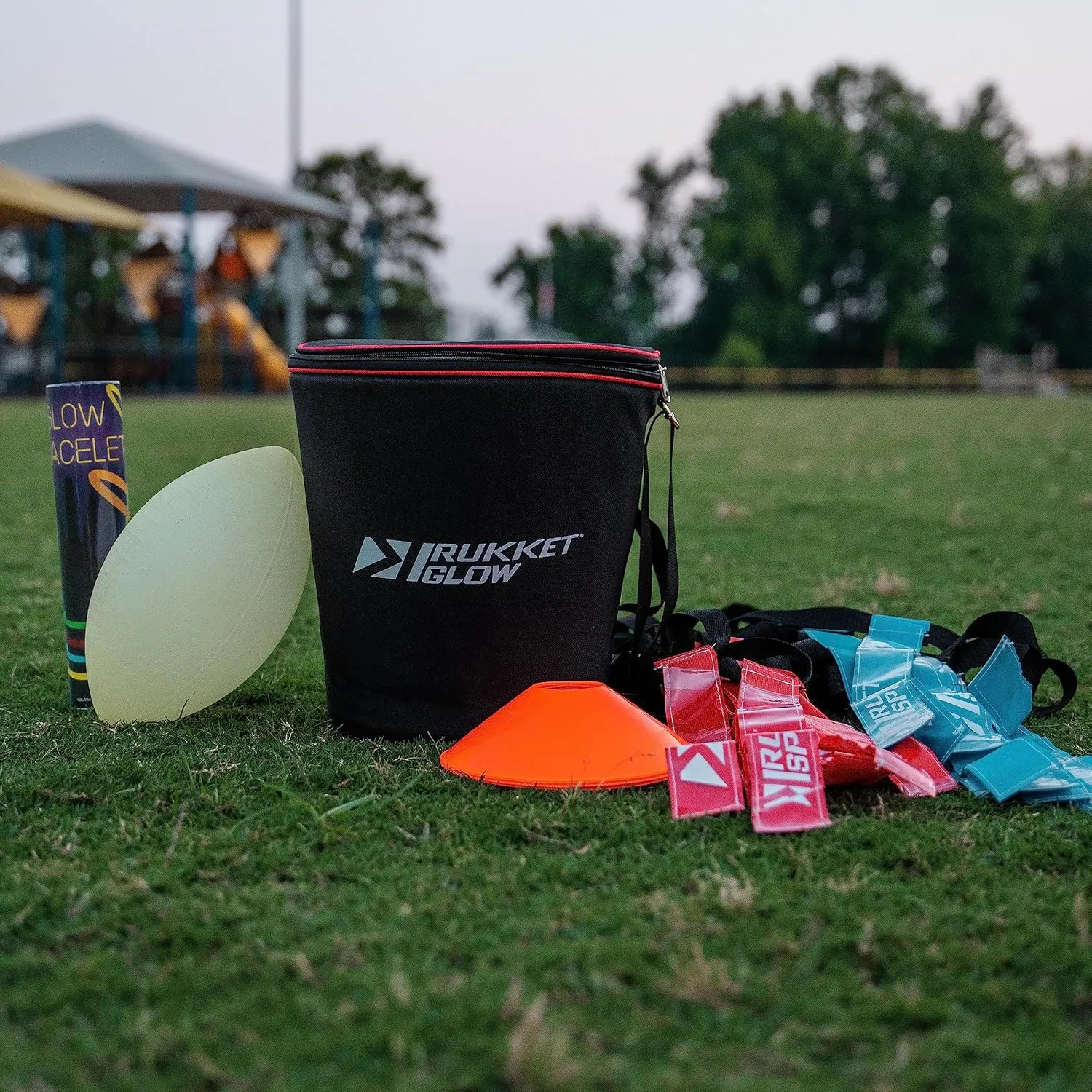 Rukket Glow Quick Charger, LED Recharging Bag for Glow-in-The-Dark Golf, Kickball, Dodgeball, Flag Football, Baseball, Softball, Badminton, Pickleball, and More