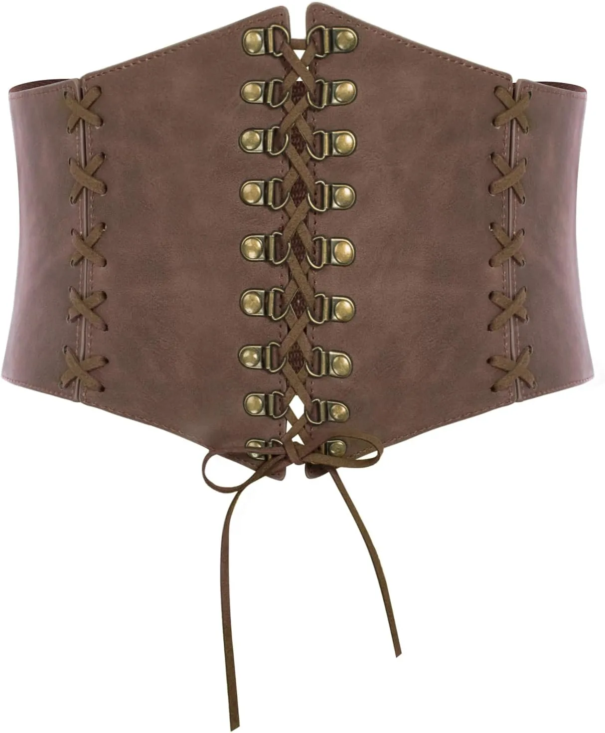 Scarlet Darkness Women Wide Belt Elastic Waist Belt Lace-up Corset Belts for Dress