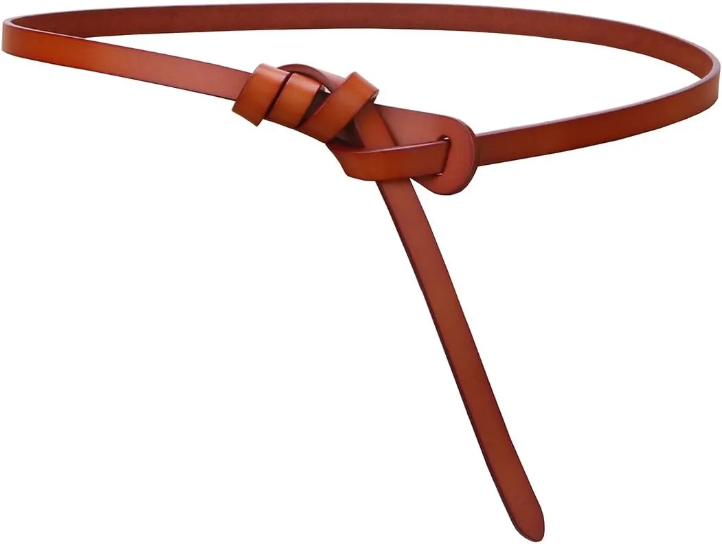 shengweiao Women's Adjustable Leather Belts Fashion Skinny Waist Strap