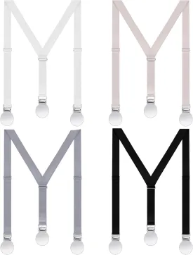 Sintege 4 Pcs Women Suspenders Hidden for Women Under Clothes Thin Adjustable Y Back Suspenders for Woman