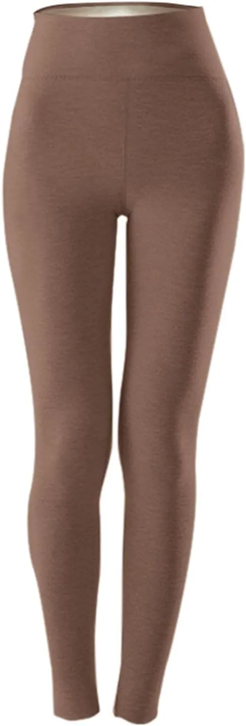 Soft Clouds Fleece Leggings for Women Casual Warm Winter Solid Pants Thermal Tights High Waist Yoga Pants