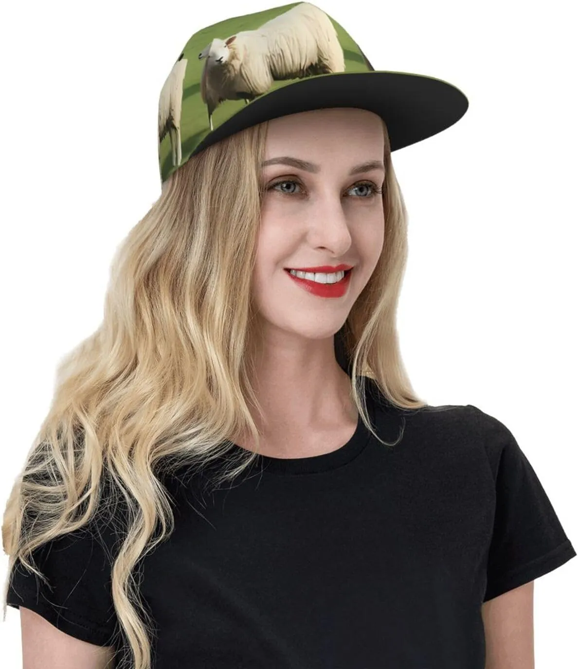 Summer Parrot Pineapple Bird Printed Baseball Cap, Flat Brim Hats for Men Women, Funny Adjustable Snapback Hats