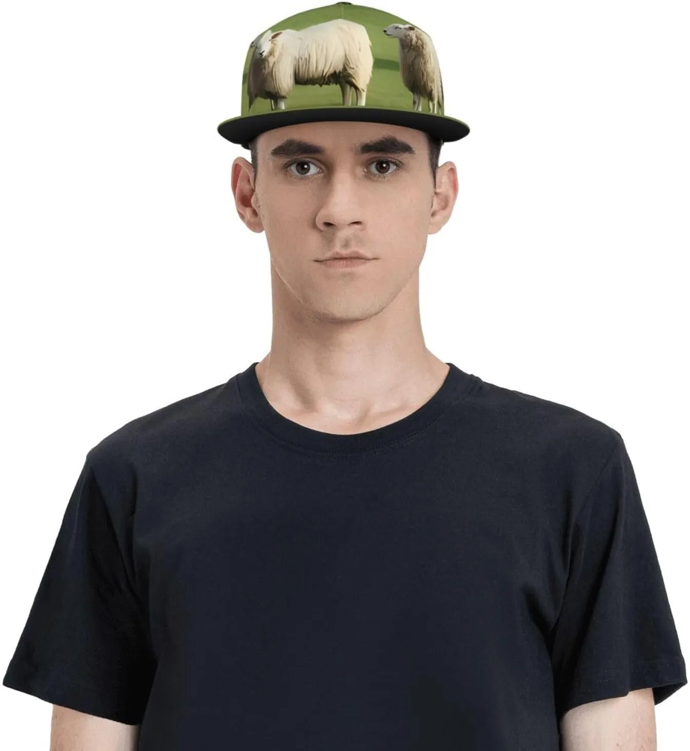 Summer Parrot Pineapple Bird Printed Baseball Cap, Flat Brim Hats for Men Women, Funny Adjustable Snapback Hats