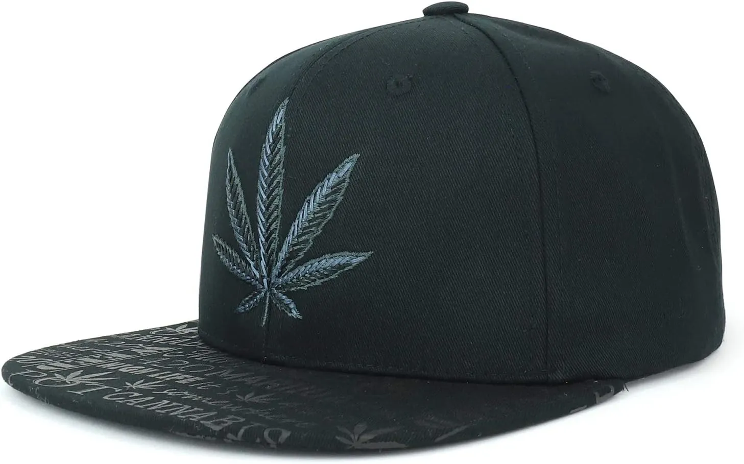 Trendy Apparel Shop Rasta Marijuana Leaf Weed 3D Embroidered Flat Bill Snapback Cap