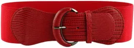 VOCHIC PU Leather Elastic Wide Belt for Women Ladies Dress Stretch Thick Waist Belts