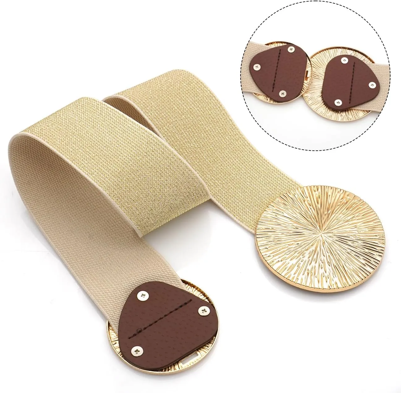 Women Wide Stretchy Waist Belts Elastic Cinch Belt for Dresses