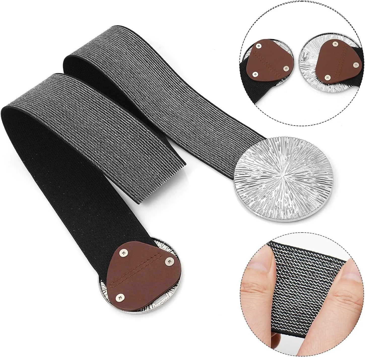 Women Wide Stretchy Waist Belts Elastic Cinch Belt for Dresses